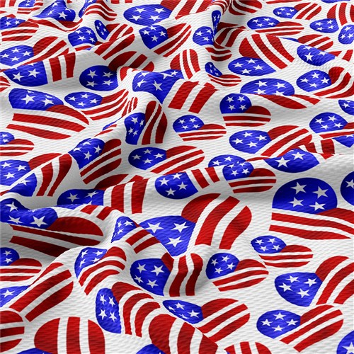 Patriotic 4th of July Printed Liverpool USA Flag (PT20) TBP102 & Get a Free $89.99 Embroidery Bundle