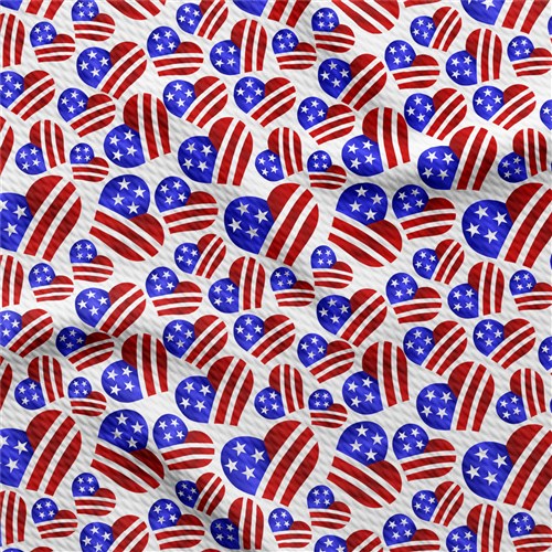 Patriotic 4th of July Printed Liverpool USA Flag (PT20) TBP102 & Get a Free $89.99 Embroidery Bundle
