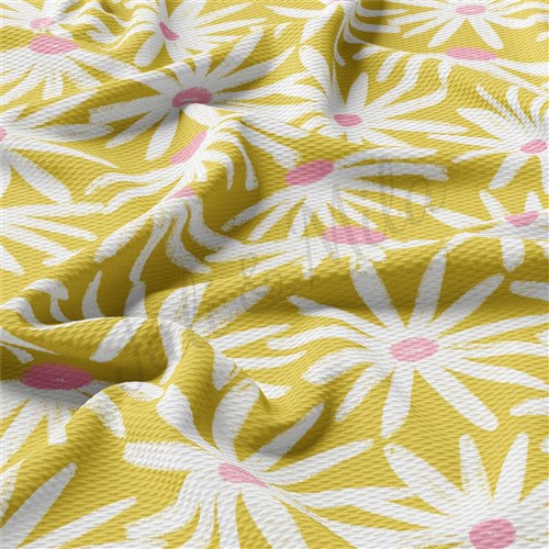 Floral Liverpool Bullet Textured Stretch Solid Strip Thick Knit Jersey Fabric