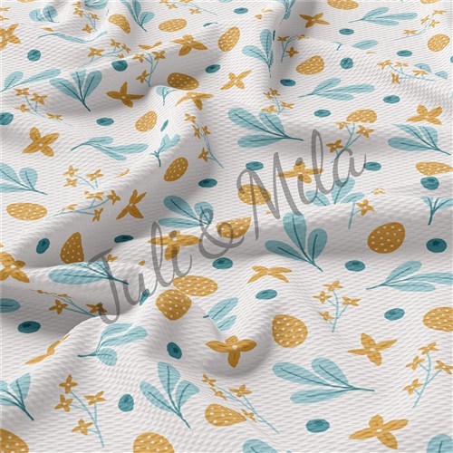 Easter Printed Liverpool Fabric Egg Bunny Pastel(E44) & Get a Free $89.99 Embroidery Bundle