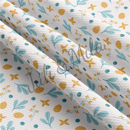 Easter Printed Liverpool Fabric Egg Bunny Pastel(E44) & Get a Free $89.99 Embroidery Bundle
