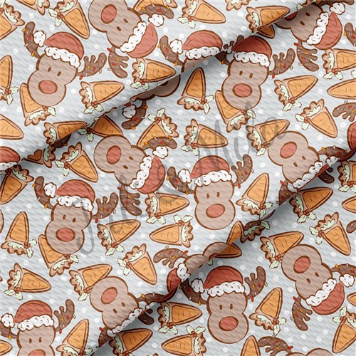 Reindeer Printed Liverpool Fabric christmasseries56 & Get a Free $89.99 Embroidery Bundle