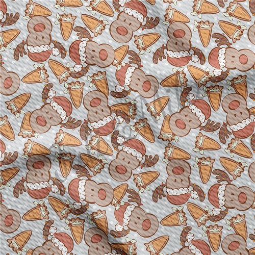 Reindeer Printed Liverpool Fabric christmasseries56 & Get a Free $89.99 Embroidery Bundle