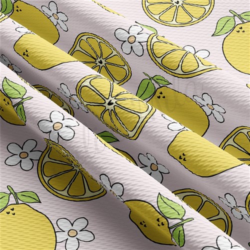 Lemon Printed Liverpool Fabric AA1800 & Get a Free $89.99 Embroidery Bundle