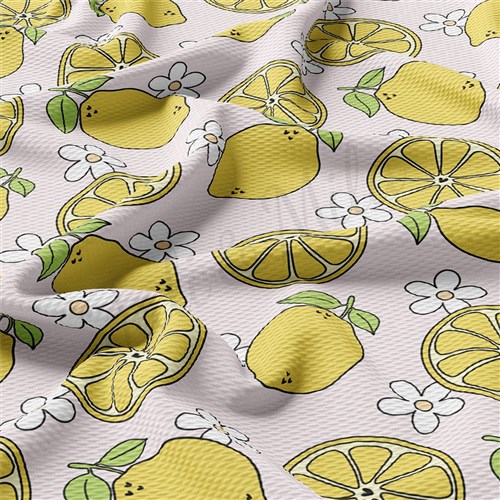 Lemon Printed Liverpool Fabric AA1800 & Get a Free $89.99 Embroidery Bundle