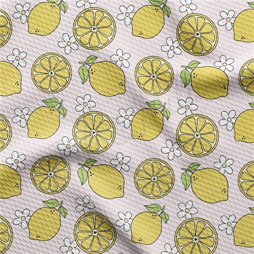 Lemon Printed Liverpool Fabric AA1800 & Get a Free $89.99 Embroidery Bundle