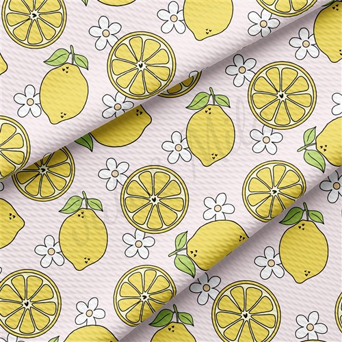 Lemon Printed Liverpool Fabric AA1800 & Get a Free $89.99 Embroidery Bundle