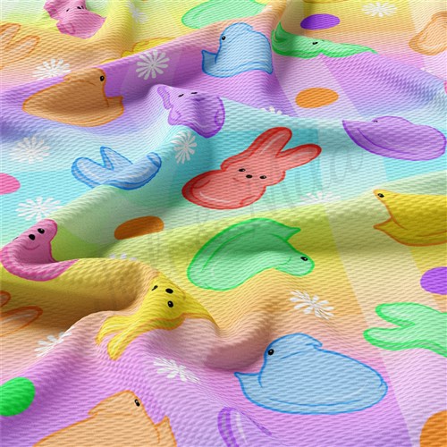 Easter AA2376 Liverpool Bullet Textured Stretch Solid Strip Thick Knit Jersey Fabric