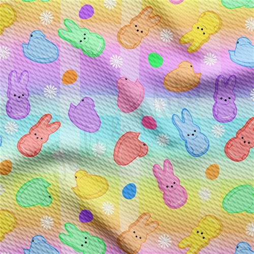 Easter AA2376 Liverpool Bullet Textured Stretch Solid Strip Thick Knit Jersey Fabric