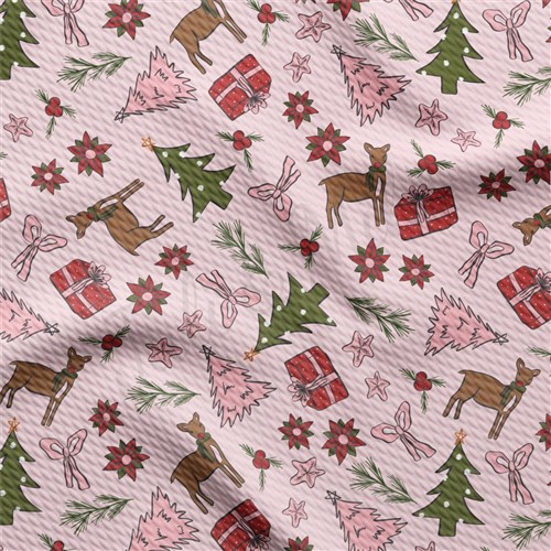 Christmas Christmas Liverpool Bullet Textured Stretch Solid Strip Thick Knit Jersey Fabric