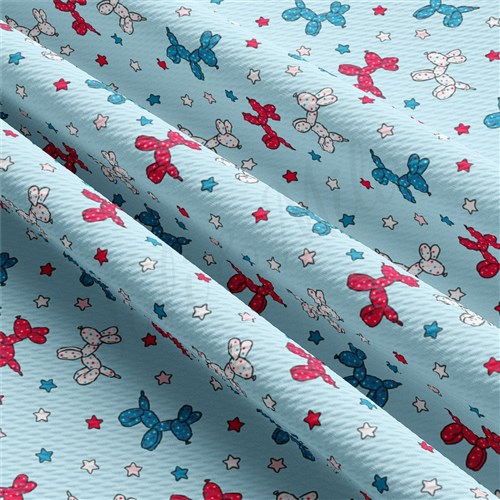 Patriotic 4th of July Liverpool Bullet Textured Stretch Solid Strip Thick Knit Jersey Fabric