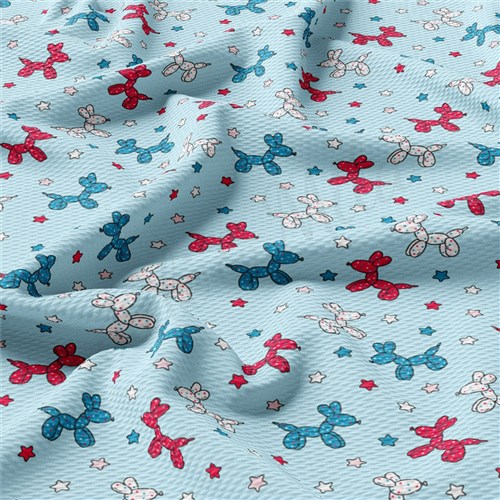 Patriotic 4th of July Liverpool Bullet Textured Stretch Solid Strip Thick Knit Jersey Fabric
