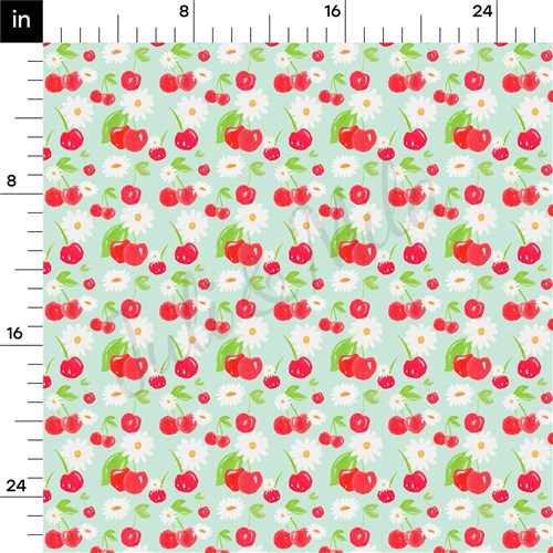 Cherry Summer Printed Liverpool Bullet Textured Stretch Solid Strip Thick Knit Jersey Fabric