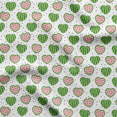 Watermelon Liverpool Bullet Textured Stretch Solid Strip Thick Knit Jersey Fabric