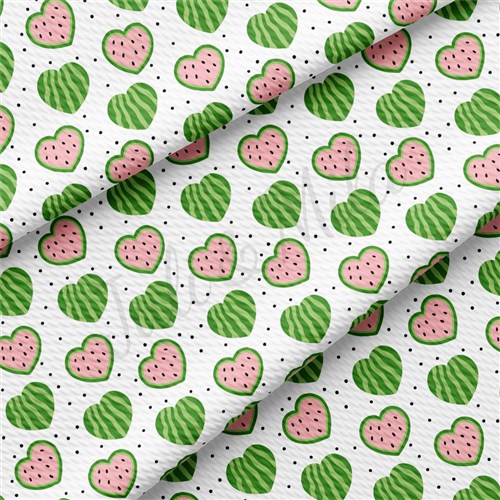 Watermelon Liverpool Bullet Textured Stretch Solid Strip Thick Knit Jersey Fabric
