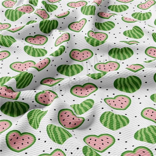 Watermelon Liverpool Bullet Textured Stretch Solid Strip Thick Knit Jersey Fabric