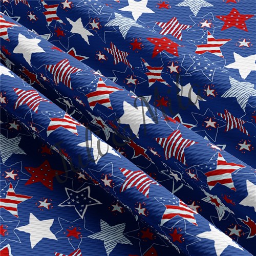 Patriotic 4th of July Printed Liverpool USA Flag (PT & Get a Free $89.99 Embroidery Bundle