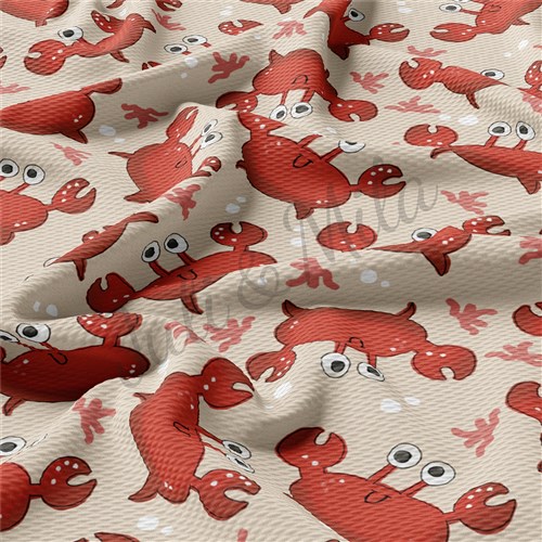 Crab Liverpool Bullet Textured Stretch Solid Strip Thick Knit Jersey Fabric