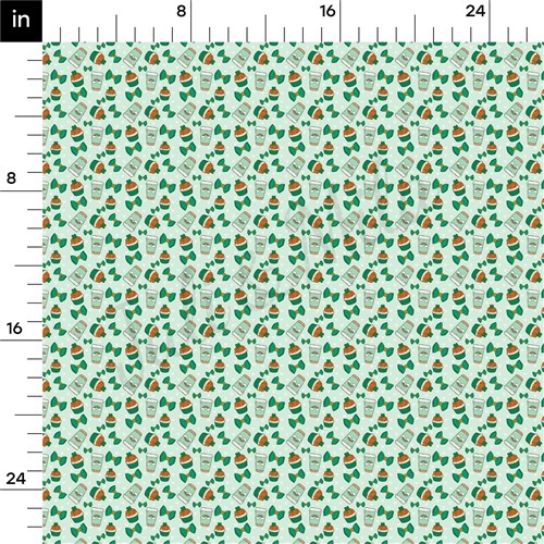 St Patrick's Printed Liverpool Bullet Textured Stretch Solid Strip Thick Knit Jersey Fabric