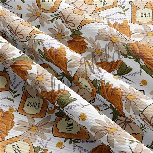 Honey Printed Liverpool 4 Way Fabric Honey2 & Get a Free $89.99 Embroidery Bundle
