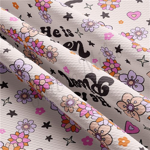 Easter Liverpool Bullet Textured Stretch Solid Strip Thick Knit Jersey Fabric