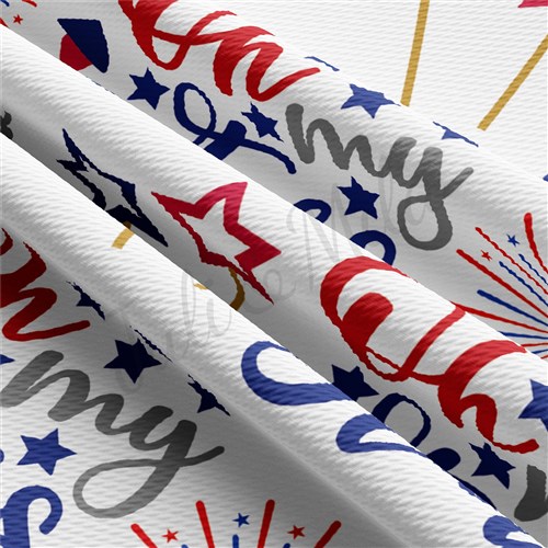 Oh my Stars Patriotic 4th of July Printed Liverpool AA1449 & Get a Free $89.99 Embroidery Bundle