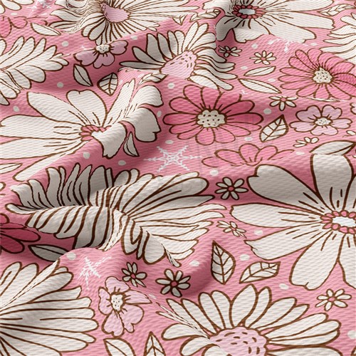Printed Liverpool Bullet Textured Stretch Solid Strip Thick Knit Jersey Fabric