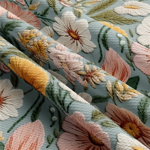 Embroidery Printed Liverpool Fabric AA1786 & Get a Free $89.99 Embroidery Bundle