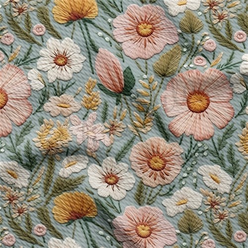Embroidery Printed Liverpool Fabric AA1786 & Get a Free $89.99 Embroidery Bundle