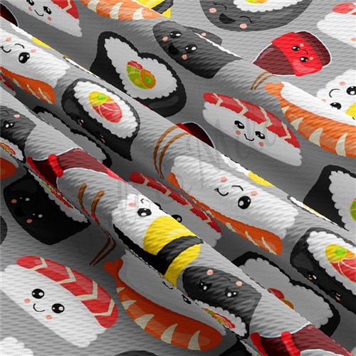 Sushi Printed Liverpool 4 Way Fabric AA1356 & Get a Free $89.99 Embroidery Bundle