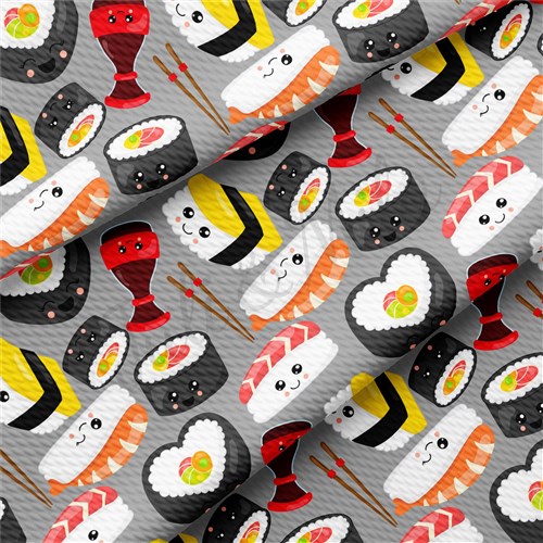 Sushi Printed Liverpool 4 Way Fabric AA1356 & Get a Free $89.99 Embroidery Bundle