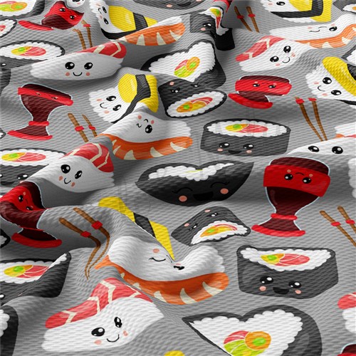 Sushi Printed Liverpool 4 Way Fabric AA1356 & Get a Free $89.99 Embroidery Bundle