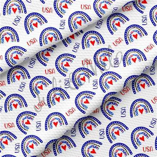 Patriotic 4th of July Printed Liverpool USA Flag (PT32) TBP102 & Get a Free $89.99 Embroidery Bundle