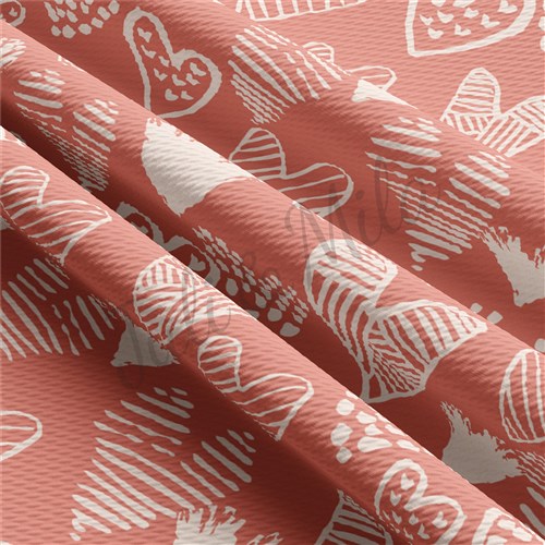 Valentine's Day Liverpool Bullet Textured Stretch Solid Strip Thick Knit Jersey Fabric