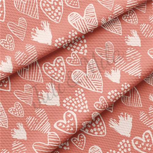 Valentine's Day Liverpool Bullet Textured Stretch Solid Strip Thick Knit Jersey Fabric