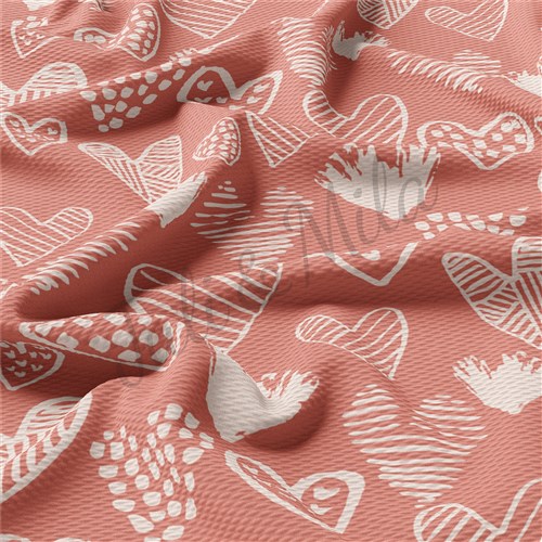 Valentine's Day Liverpool Bullet Textured Stretch Solid Strip Thick Knit Jersey Fabric