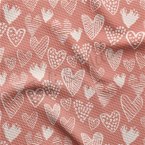 Valentine's Day Liverpool Bullet Textured Stretch Solid Strip Thick Knit Jersey Fabric