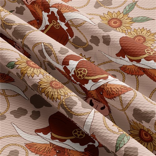 Boho Western Printed Liverpool Fabric AA2173 & Get a Free $89.99 Embroidery Bundle