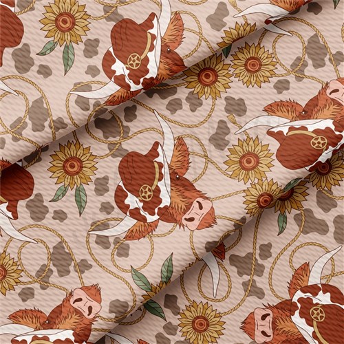 Boho Western Printed Liverpool Fabric AA2173 & Get a Free $89.99 Embroidery Bundle