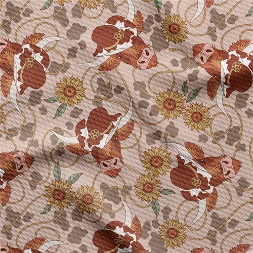 Boho Western Printed Liverpool Fabric AA2173 & Get a Free $89.99 Embroidery Bundle