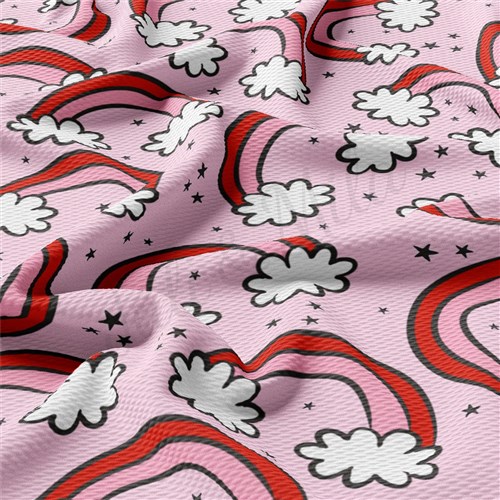 Valentine's Day Liverpool Bullet Textured Stretch Solid Strip Thick Knit Jersey Fabric
