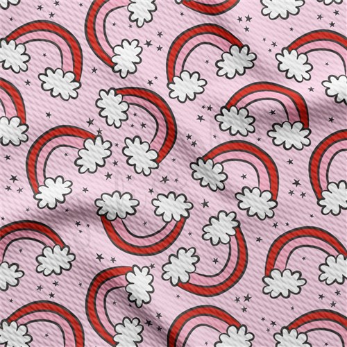 Valentine's Day Liverpool Bullet Textured Stretch Solid Strip Thick Knit Jersey Fabric