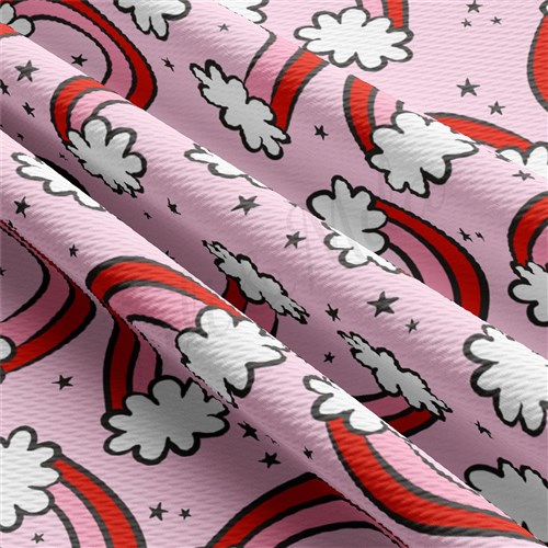 Valentine's Day Liverpool Bullet Textured Stretch Solid Strip Thick Knit Jersey Fabric