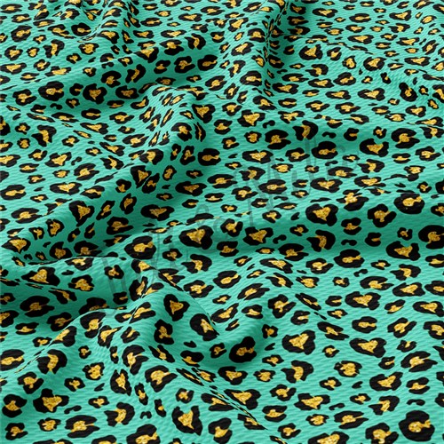 Cheetah Leopard AA157 TBP102 Liverpool Bullet Textured Stretch Solid Strip Thick Knit Jersey Fabric