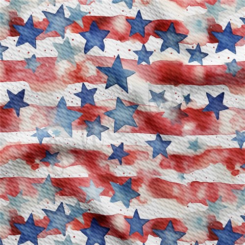 Patriotic 4th of July Printed Liverpool Fabric AA1648 & Get a Free $89.99 Embroidery Bundle