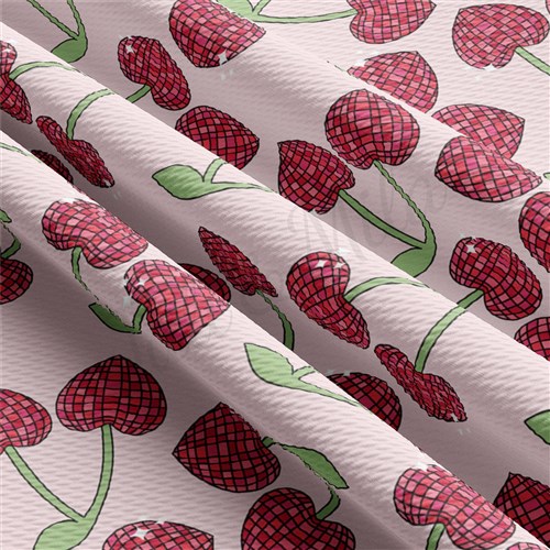 Valentine's Day Hearts Liverpool Bullet Textured Stretch Solid Strip Thick Knit Jersey Fabric