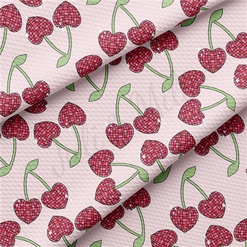 Valentine's Day Hearts Liverpool Bullet Textured Stretch Solid Strip Thick Knit Jersey Fabric