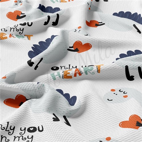 Only in My Heart Dino Liverpool Bullet Textured Stretch Solid Strip Thick Knit Jersey Fabric