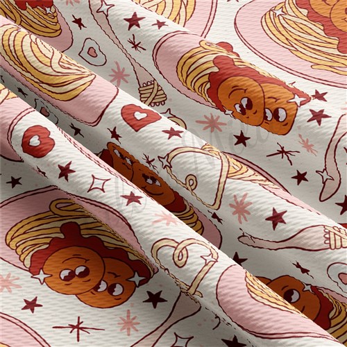 Valentine's Day Printed Liverpool Bullet Textured Stretch Solid Strip Thick Knit Jersey Fabric