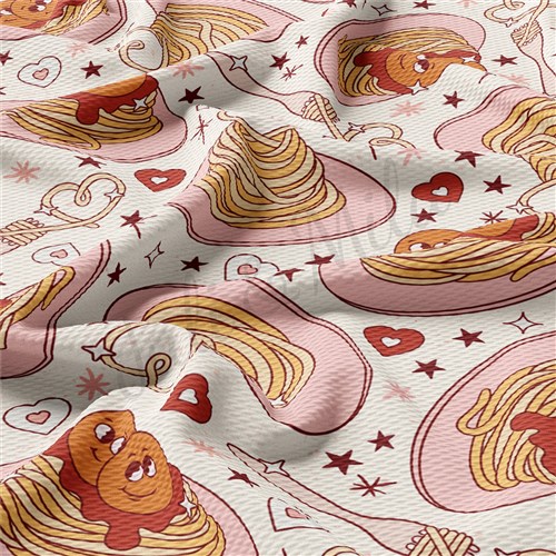 Valentine's Day Printed Liverpool Bullet Textured Stretch Solid Strip Thick Knit Jersey Fabric